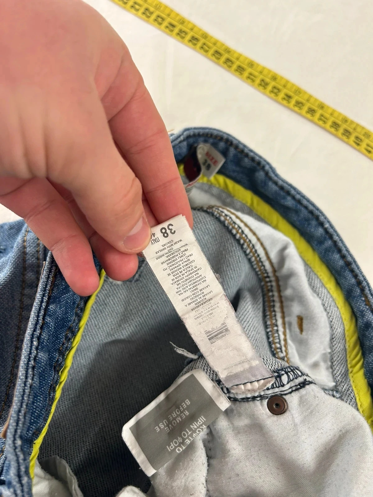 Blauwe hoge taille jeans tex – photo 10